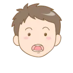 歯で舌を押す