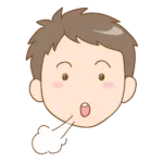口で息をする